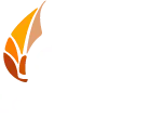 CLR Landscape logo, stylized orange leaf, fall landscaping logo